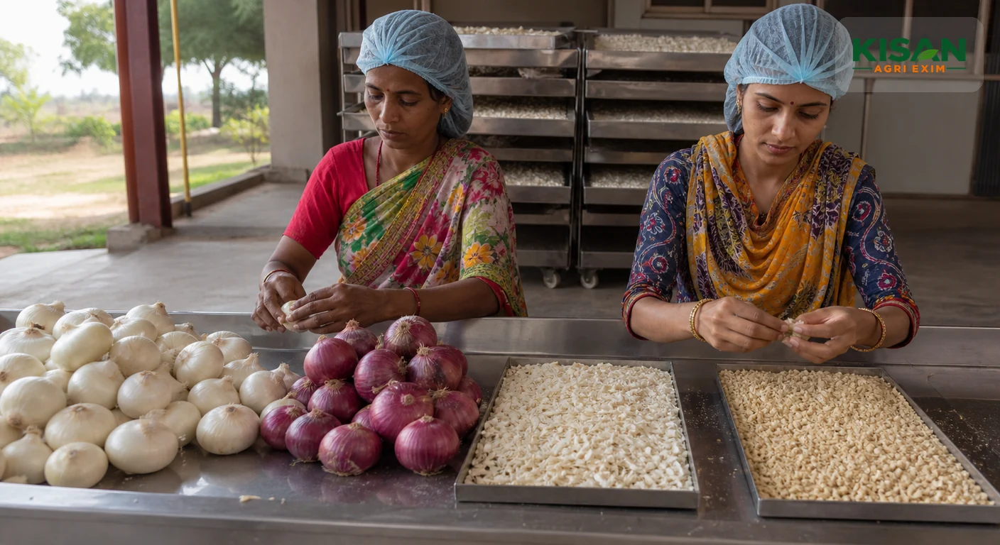 Indian Onion Varieties for Dehydration